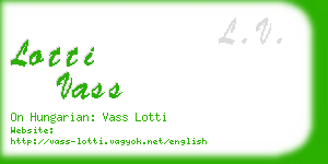 lotti vass business card